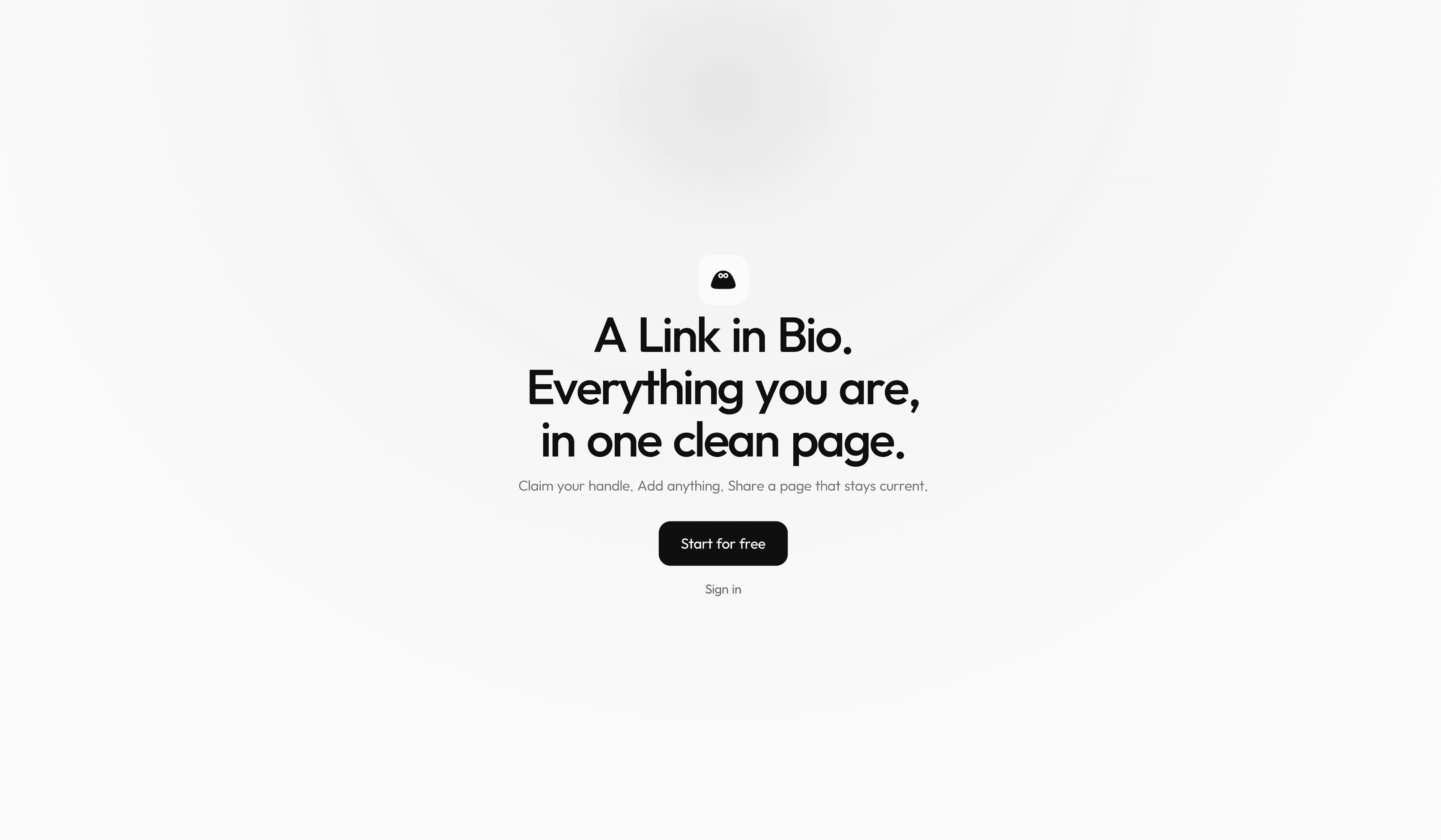 Personal Page Builder sample hero